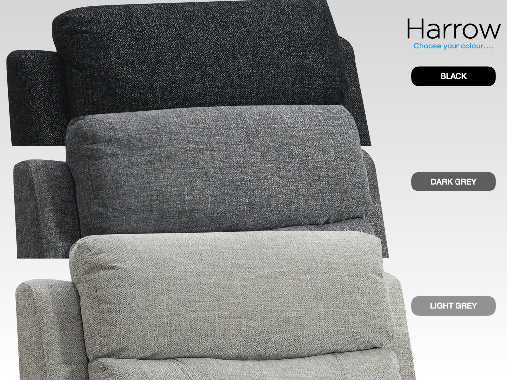 Harrow Sofa - Arm Chair Electric Recliner - Black