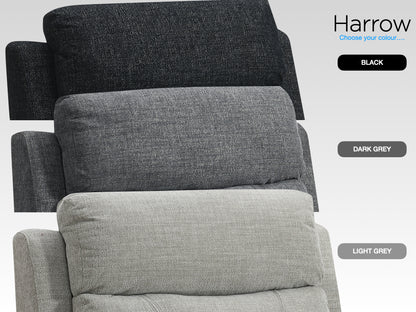 Harrow Sofa - 3 Seater Electric Recliner - Light Grey