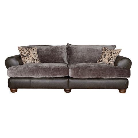 Horatio Leather & Fabric Sofa - 4 Seater Modular (Standard Back)