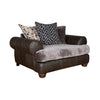 Horatio Leather & Fabric Sofa - Love Chair (Pillow Back)