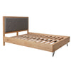 Industrial Oak 6ft (180cm) Bed - Fabric Headboard