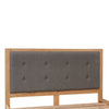 Industrial Oak 6ft (180cm) Bed - Fabric Headboard