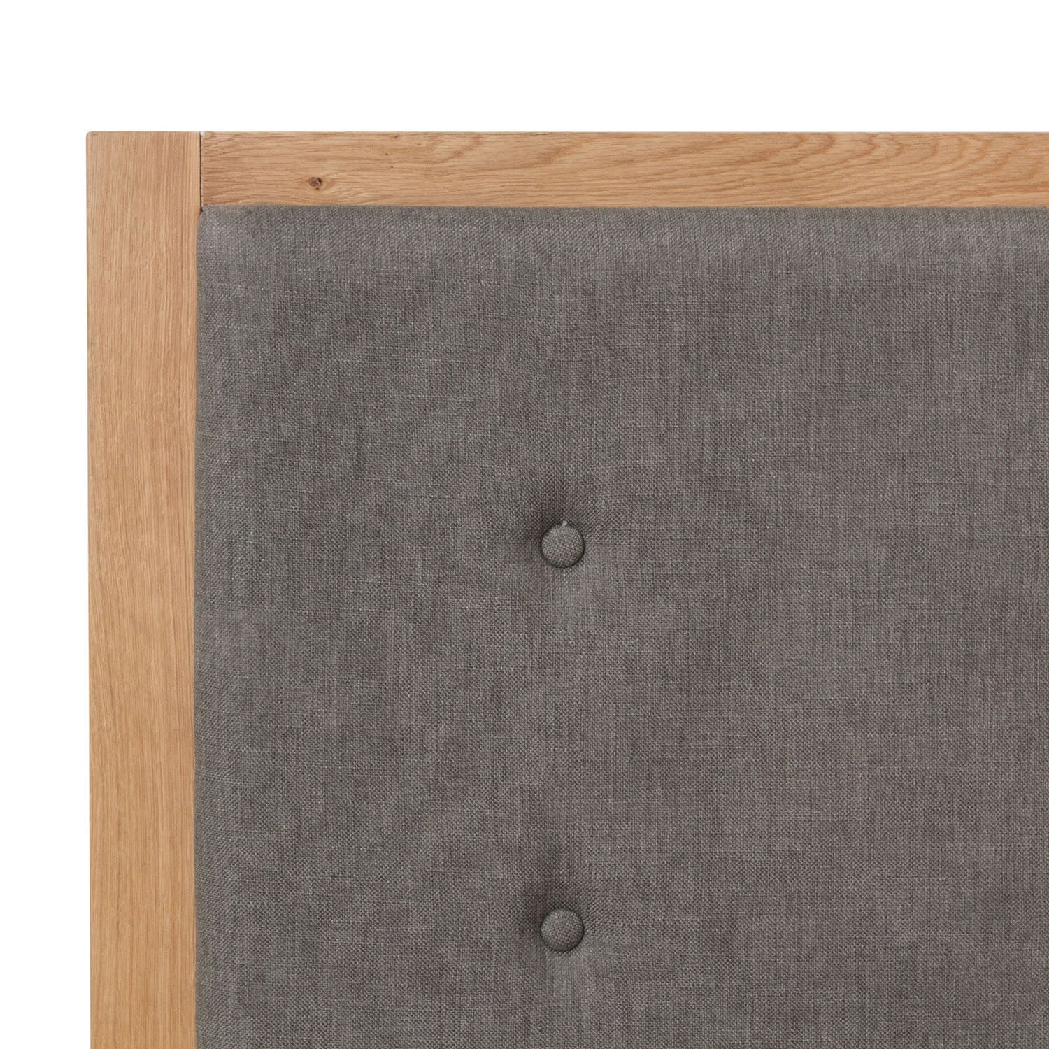 Industrial Oak 6ft (180cm) Bed - Fabric Headboard