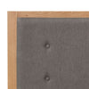 Industrial Oak 6ft (180cm) Bed - Fabric Headboard