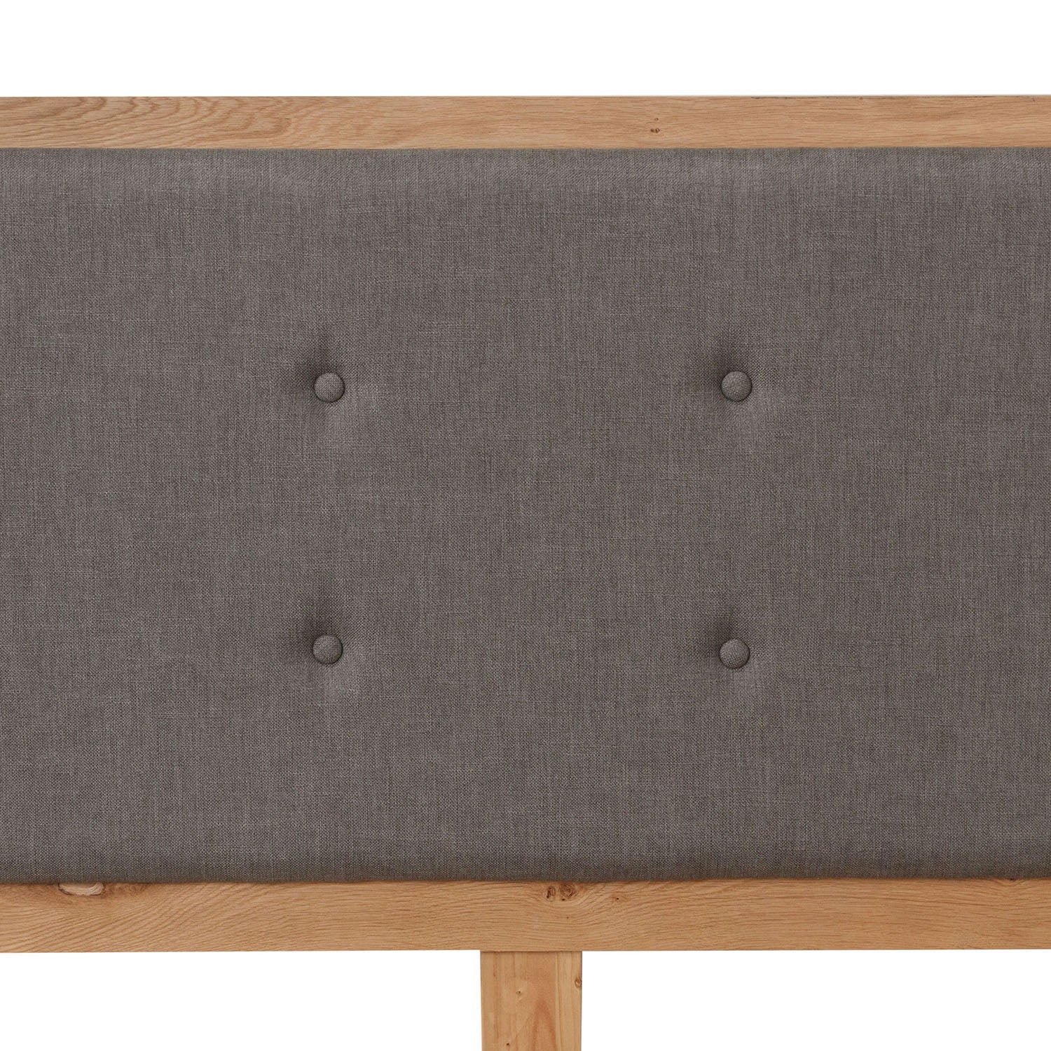 Industrial Oak 6ft (180cm) Bed - Fabric Headboard