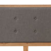 Industrial Oak 6ft (180cm) Bed - Fabric Headboard