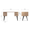 Havana Industrial Oak Desk