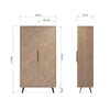 Havana Industrial Oak Wine Cabinet