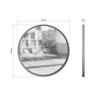 Sloane Oak & Chrome Round Wall Mirror