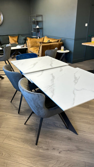 Alpha Sintered Stone Dining Table - Extending