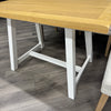 Montgomery Corner Dining Bench Set with Backs, PLUS Earlham Fixed Dining Table in White with Oak Top