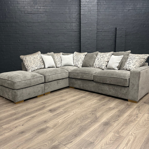 Chicago Sofa - 1 Corner 2 with Stool - Kingston Grey (Sold)