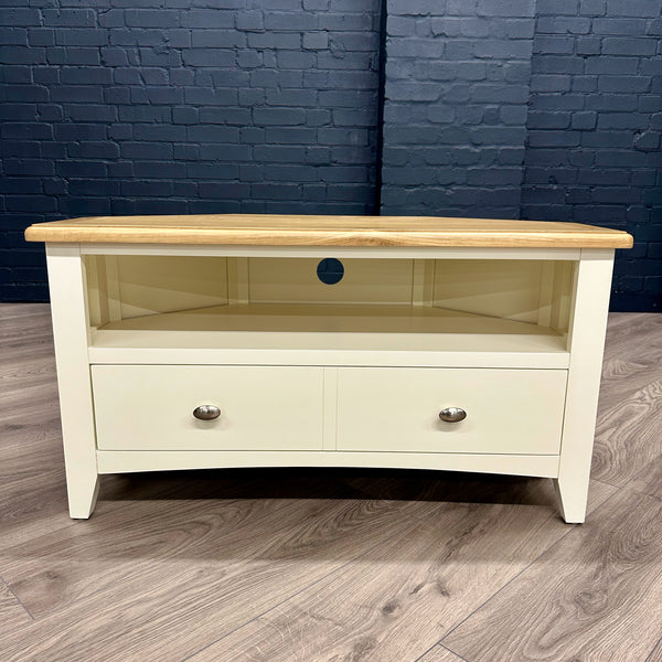 Modena Oak & White Corner TV Unit