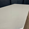 Grey Gloss 1.3m Table, PLUS 4x Luxury Velvet Chairs