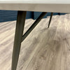 Grey Gloss 1.3m Table, PLUS 4x Luxury Velvet Chairs