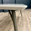Grey Gloss 1.3m Table, PLUS 4x Luxury Velvet Chairs