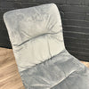 Grey Gloss 1.3m Table, PLUS 4x Luxury Velvet Chairs