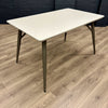 Grey Gloss 1.3m Table, PLUS 4x Luxury Velvet Chairs