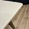 Grey Gloss 1.3m Table, PLUS 4x Luxury Velvet Chairs