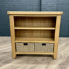 Norfolk Oak - Small Bookcase with Baskets (Showroom Clearance)