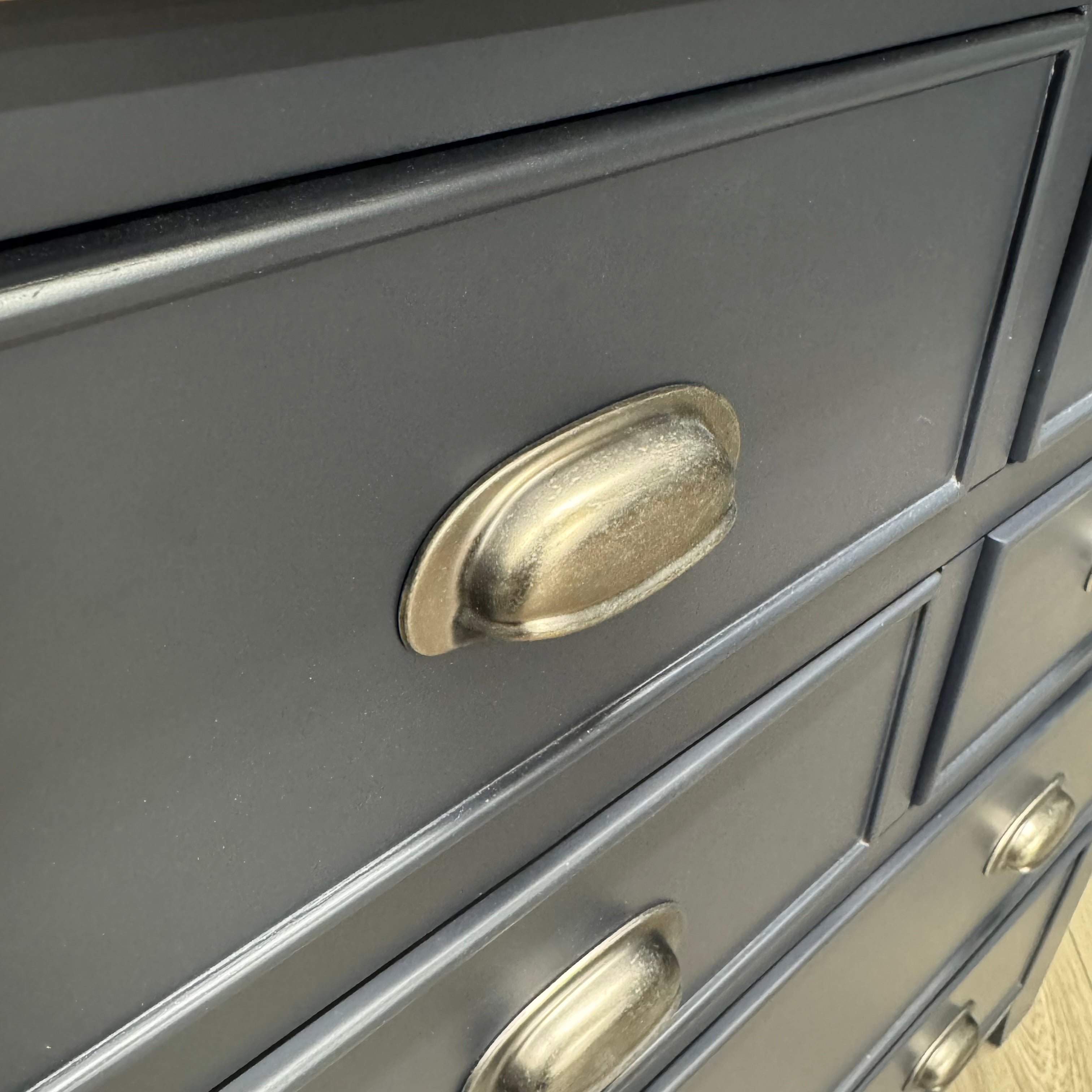 Hewitt Norfolk Oak & Blue Painted Chest of Drawer - 4 over 2