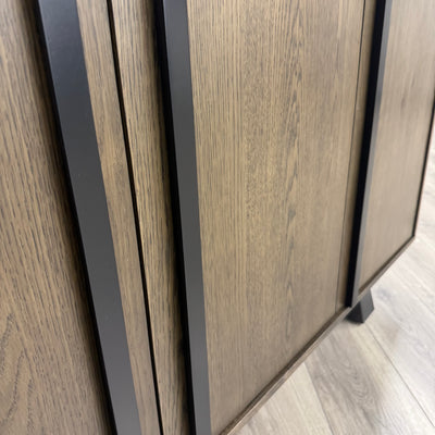 Stamford Dark Oak Petite Sideboard - 3 Door