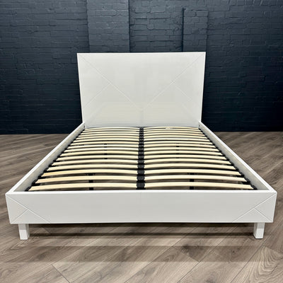 Arezzo Gloss White Bedframe - 5ft Kingsize