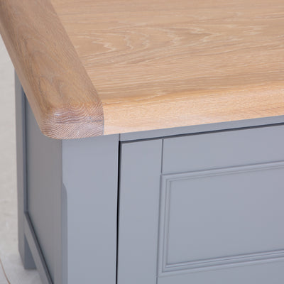 Dorset Oak & Storm Grey Painted - Large TV Unit