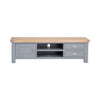 Dorset Oak & Storm Grey Painted - Large TV Unit