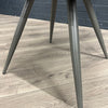 Grey Gloss 1.3m Table, PLUS 4x Luxury Velvet Chairs