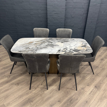 Chicago 1.8m Dining Table PLUS X6 Austin Dining Chairs