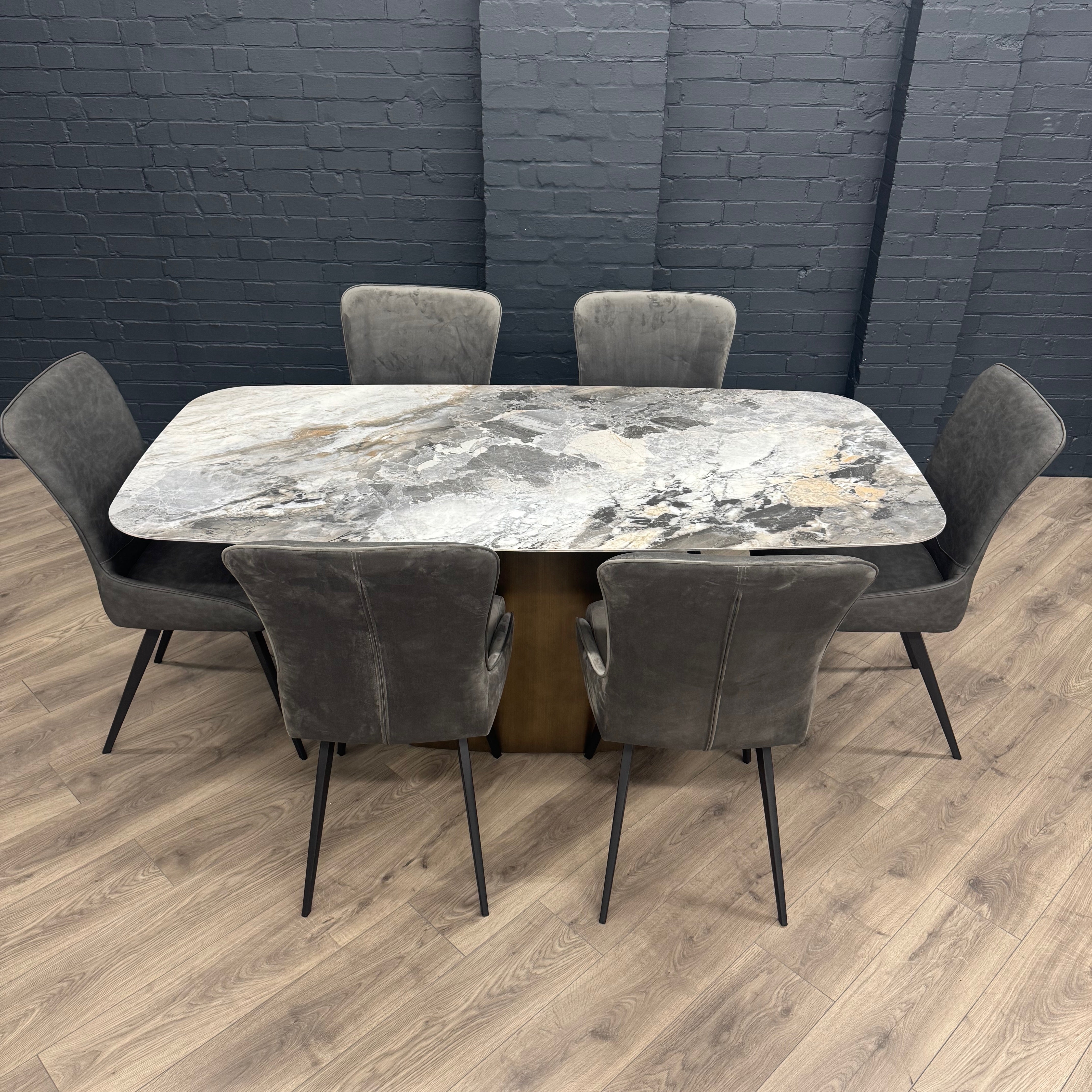 Chicago 1.8m Dining Table PLUS X6 Austin Dining Chairs