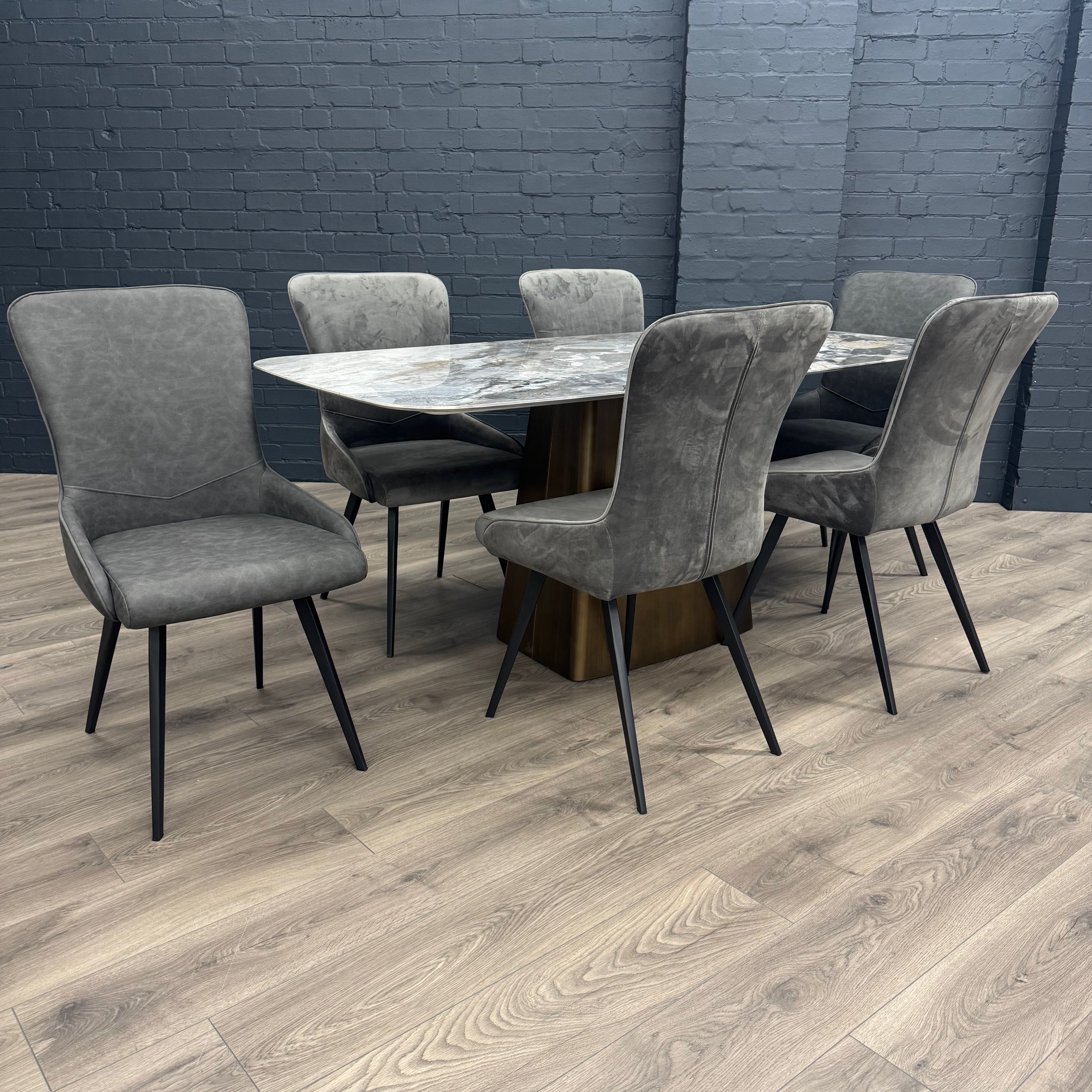 Chicago 1.8m Dining Table PLUS X6 Austin Dining Chairs
