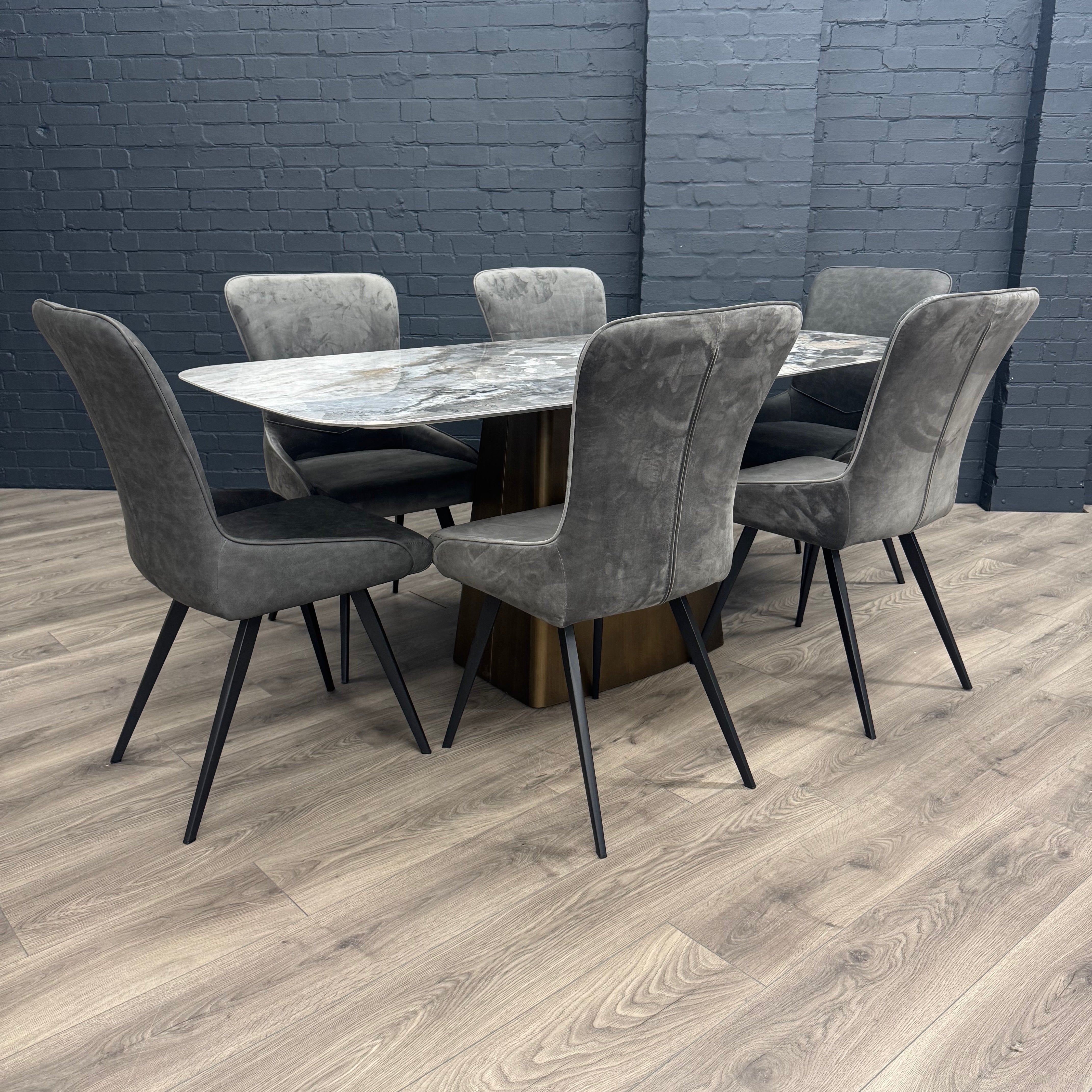 Chicago 1.8m Dining Table PLUS X6 Austin Dining Chairs