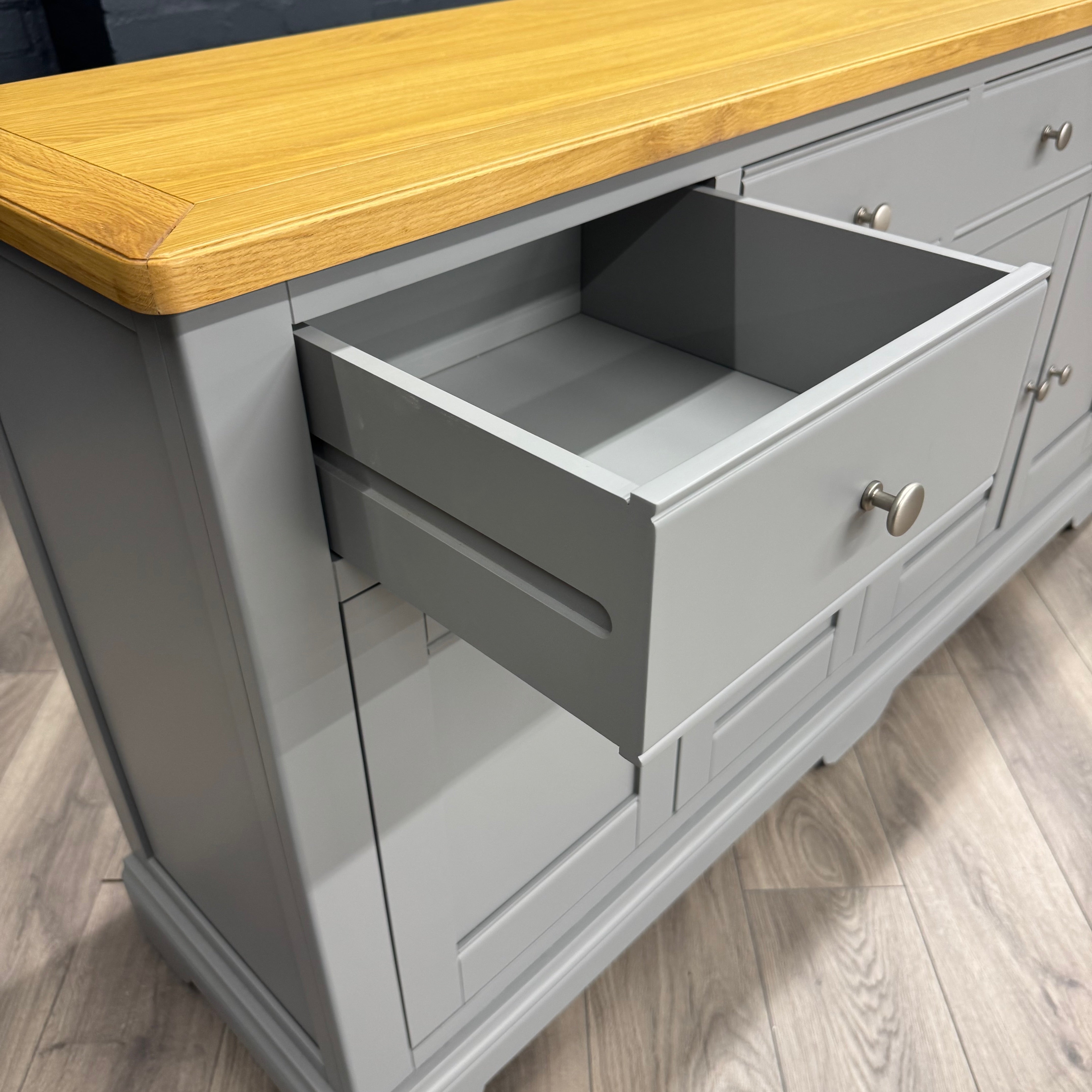 Harmony 4 Door, 4 Drawer Sideboard - Pewter