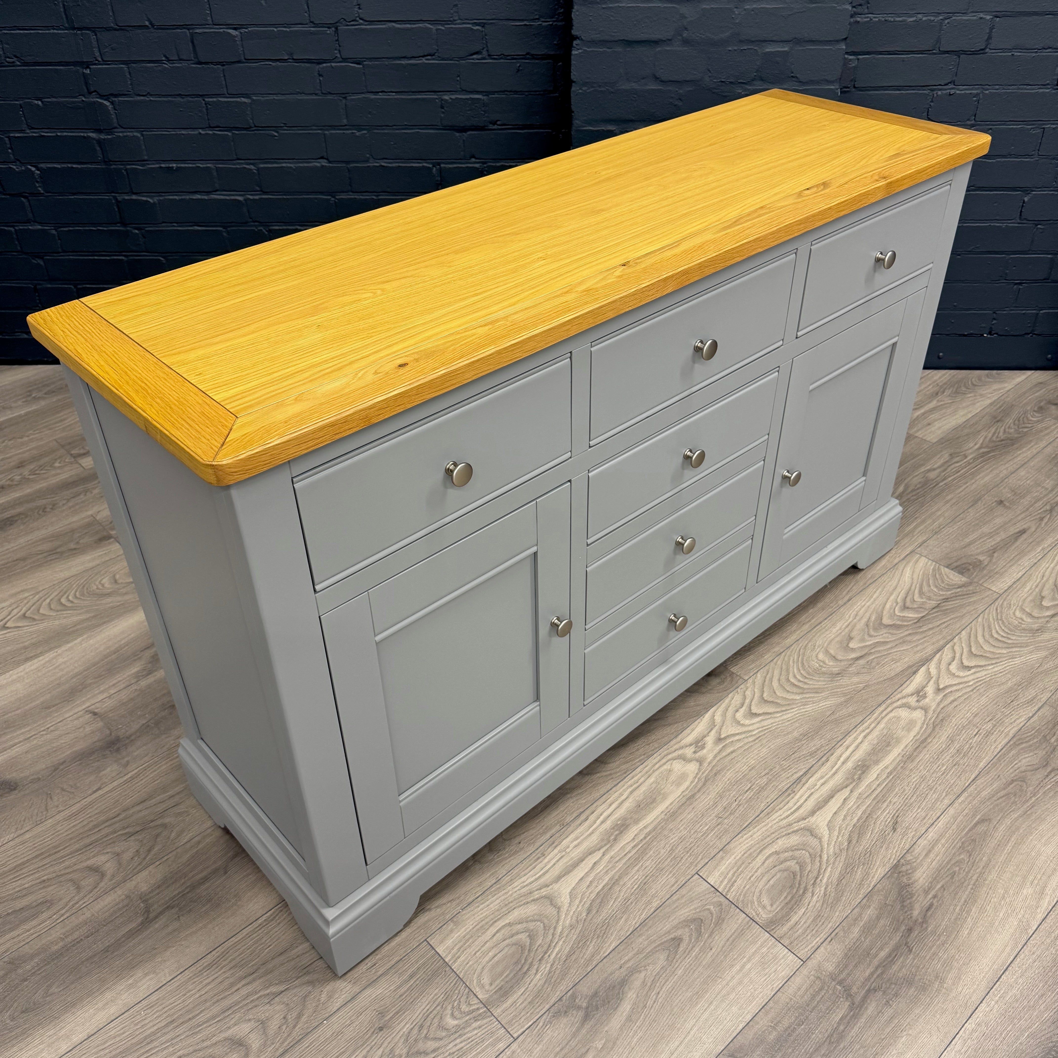 Harmony 2 Door, 6 Drawer Sideboard - Pewter