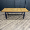 Norfolk Oak & Blue Painted Dining Table - 1.8m Butterfly Extending Table