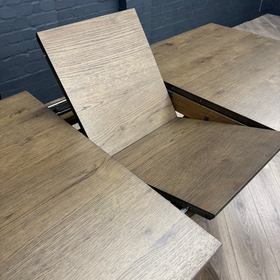 Stamford Oak Dining Table with Cross Leg Wooden Base - 160cm Extending Table