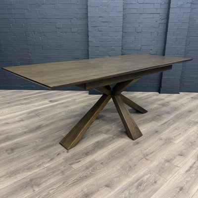 Stamford Oak Dining Table with Cross Leg Wooden Base - 160cm Extending Table