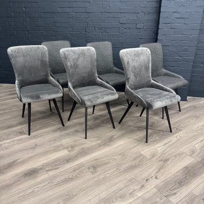 Stamford Dining Table With Metal Base - 180cm Fixed Top PLUS X6 Austin Dining Chairs
