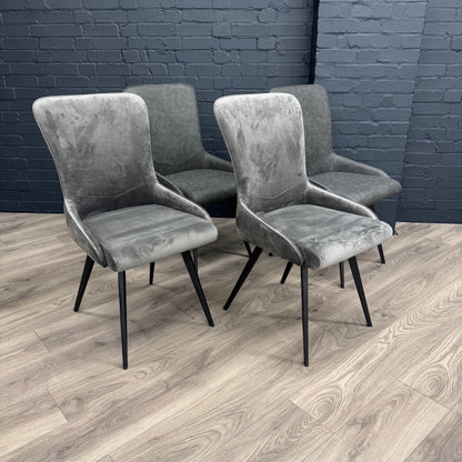 Chicago 1.8m Dining Table PLUS X4 Austin Grey Dining Chairs