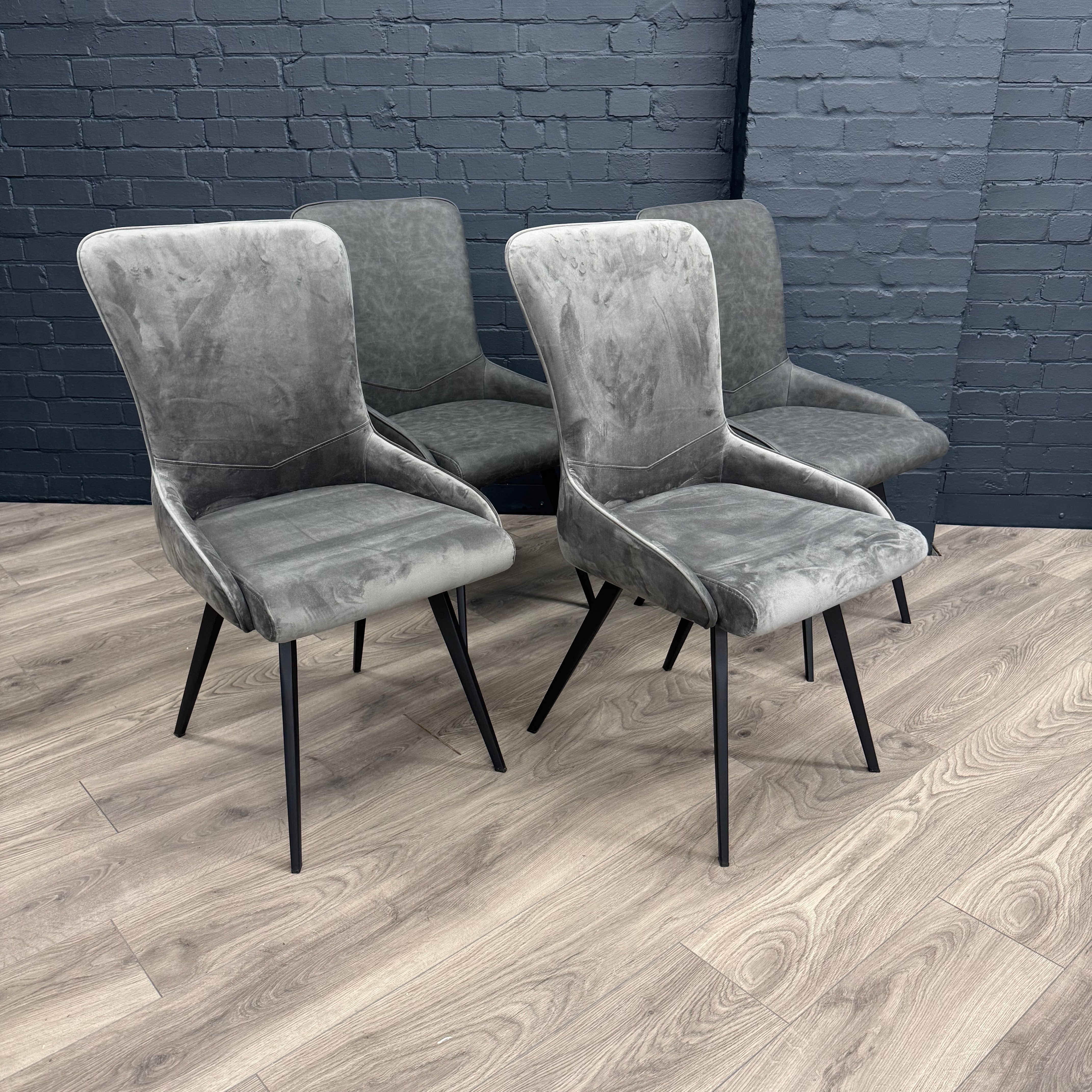 Chicago 1.8m Dining Table PLUS X4 Austin Grey Dining Chairs
