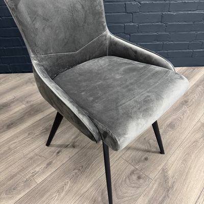 Austin Dining Chair - Grey Velvet