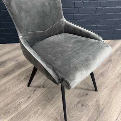 Austin Dining Chair - Grey Velvet