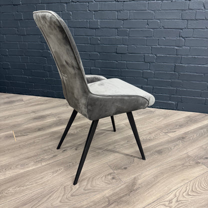 Austin Dining Chair - Grey Velvet