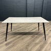 Oliver Sintered Stone - Large Table, PLUS 6x Dark Grey Chairs