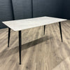 Oliver Sintered Stone - Large Table, PLUS 6x Dark Grey Chairs