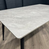 Oliver Sintered Stone - Large Table, PLUS 6x Light Grey Chairs