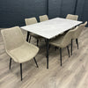 Imperia Sintered Stone - Large Table, PLUS 6x Grey Chairs