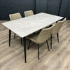 Imperia Sintered Stone - Large Table, PLUS 4x Grey Chairs